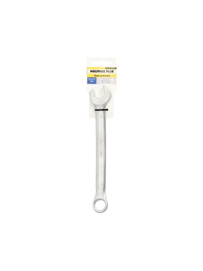 Llave Combinada Plus 17x17 Acero Cromo Vanadio DIN 3113. Llave Doble Boca, Llave Fija, Llave Estrella