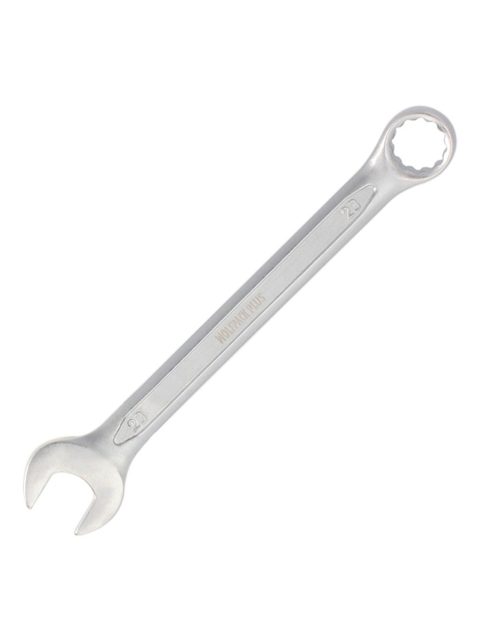 Llave Combinada Plus 23x23 Acero Cromo Vanadio DIN 3113. Llave Doble Boca, Llave Fija, Llave Estrella