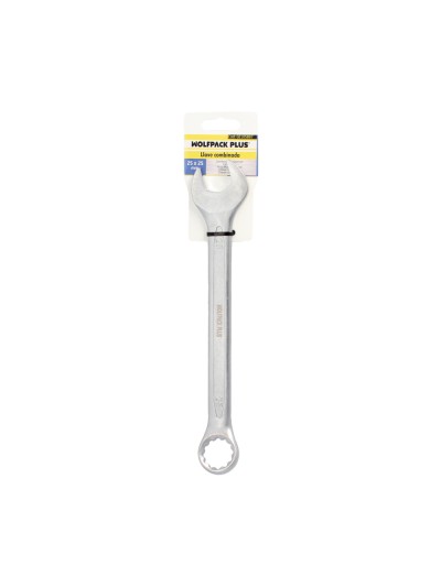 Llave Combinada Plus 25x25 Acero Cromo Vanadio DIN 3113. Llave Doble Boca, Llave Fija, Llave Estrella