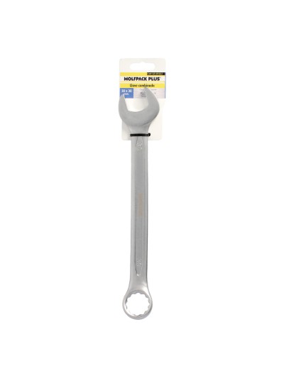 Llave Combinada Plus 30x30 Acero Cromo Vanadio DIN 3113. Llave Doble Boca, Llave Fija, Llave Estrella