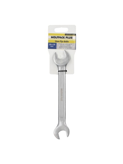 Llave Fija Plus Acero Cromo Vanadio 18x19 DIN 3110. Llave Fija, Llave Fija Doble