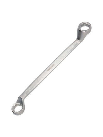 Llave Estrella Acodada Plus Acero Cromo Vanadio 24x26 DIN 838. Llave Doble Boca Acodada, Llave Fija Estrella Acodada