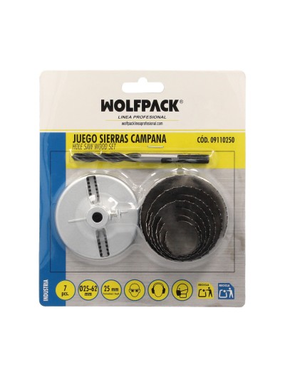 Juego Sierras Campana 25 mm. 25/62 7 Piezas