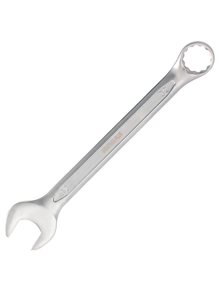 Llave Combinada Plus 32x32 Acero Cromo Vanadio DIN 3113. Llave Doble Boca, Llave Fija, Llave Estrella
