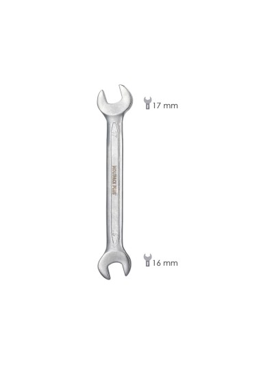 Llave Fija Plus Acero Cromo Vanadio 16x17 DIN 3110. Llave Fija, Llave Fija Doble