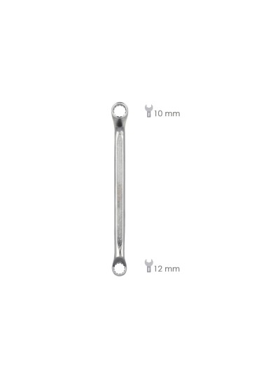 Llave Estrella Acodada Plus Acero Cromo Vanadio 12x13 DIN 838. Llave Doble Boca Acodada, Llave Fija Estrella Acodada