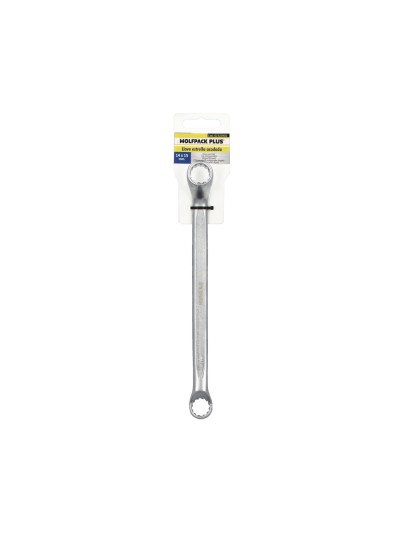 Llave Estrella Acodada Plus Acero Cromo Vanadio 14x15 DIN 838. Llave Doble Boca Acodada, Llave Fija Estrella Acodada
