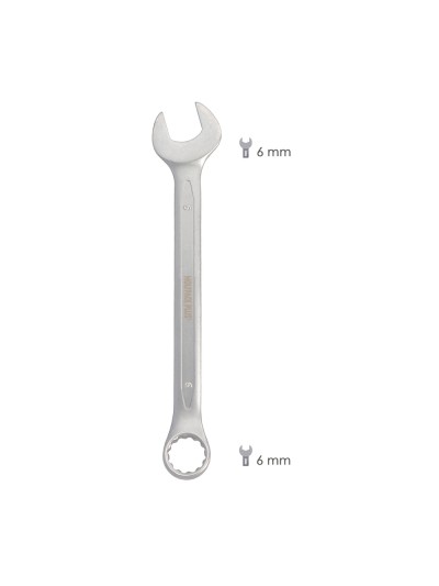 Llave Combinada Plus 6x6 Acero Cromo Vanadio DIN 3113. Llave Doble Boca, Llave Fija, Llave Estrella