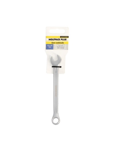 Llave Combinada Plus 11x11 Acero Cromo Vanadio DIN 3113. Llave Doble Boca, Llave Fija, Llave Estrella