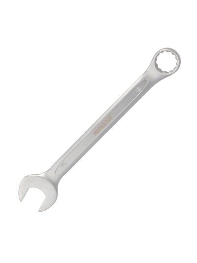 Llave Combinada Plus 15x15 Acero Cromo Vanadio DIN 3113. Llave Doble Boca, Llave Fija, Llave Estrella