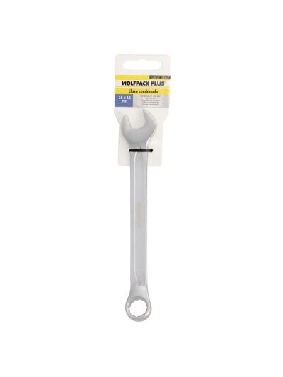 Llave Combinada Plus 15x15 Acero Cromo Vanadio DIN 3113. Llave Doble Boca, Llave Fija, Llave Estrella