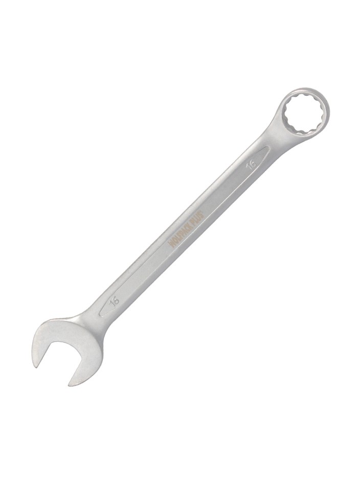 Llave Combinada Plus 16x16 Acero Cromo Vanadio DIN 3113. Llave Doble Boca, Llave Fija, Llave Estrella