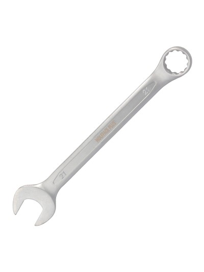 Llave Combinada Plus 21x21 Acero Cromo Vanadio DIN 3113. Llave Doble Boca, Llave Fija, Llave Estrella