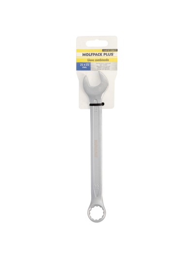 Llave Combinada Plus 21x21 Acero Cromo Vanadio DIN 3113. Llave Doble Boca, Llave Fija, Llave Estrella
