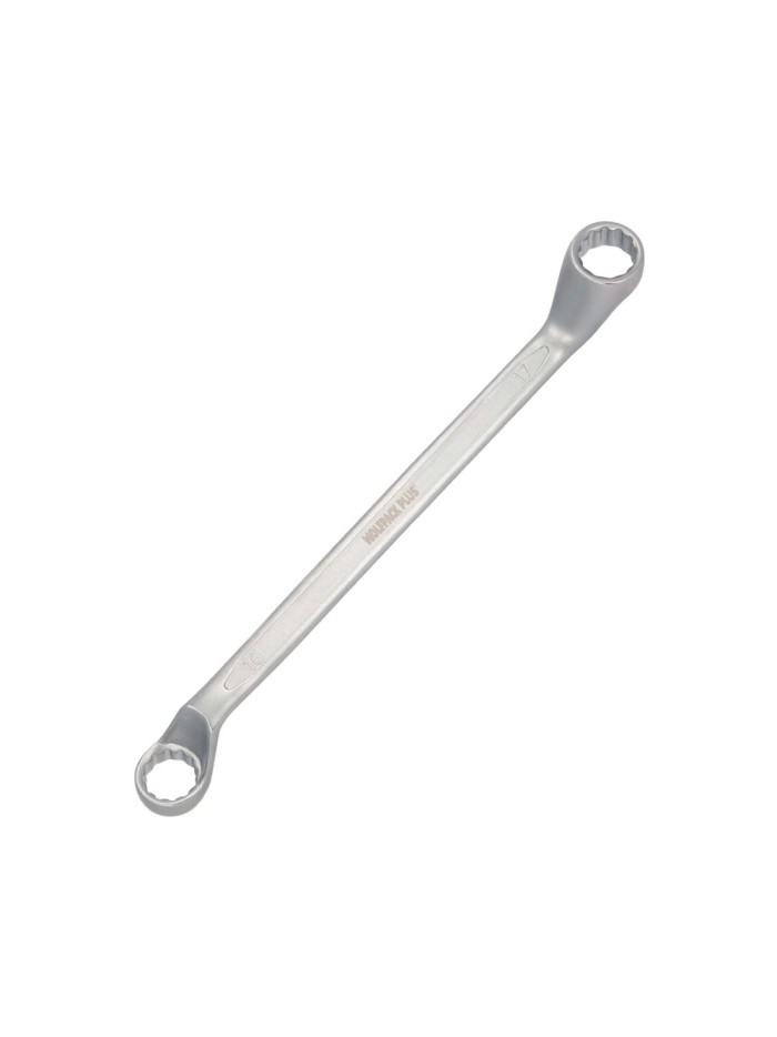 Llave Estrella Acodada Plus Acero Cromo Vanadio 16x17 DIN 838. Llave Doble Boca Acodada, Llave Fija Estrella Acodada