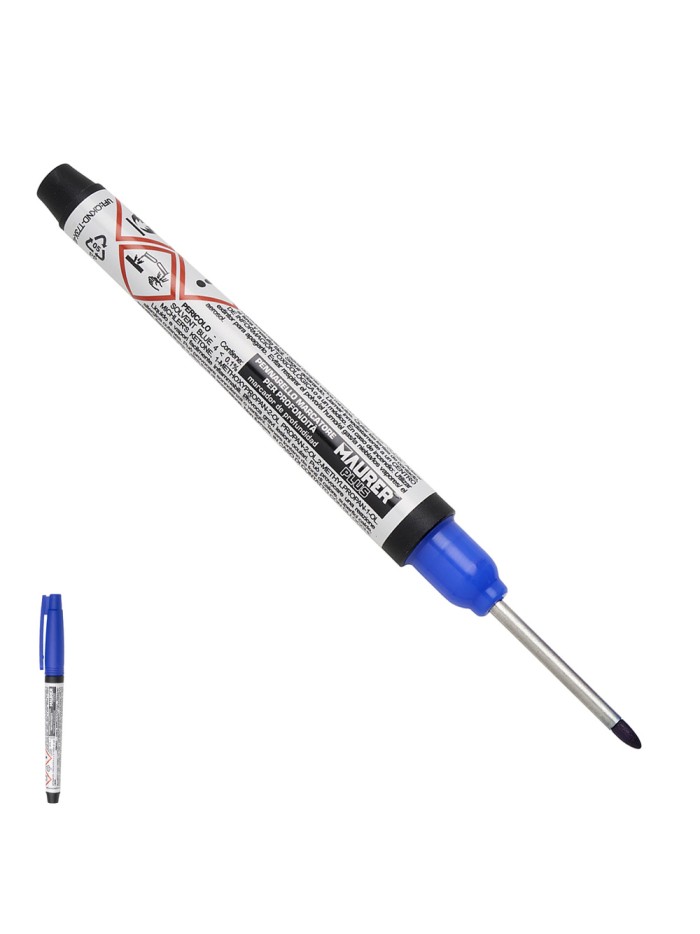 Rotulador Marcador Punta Larga Azul, Marcador Agujeros Profundos, Marcador Zonas Dificil Acceso, Trazador, Rotulador Obras,