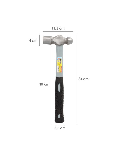 Martillo Bola 650 Gramos Mango Fibra Vidrio