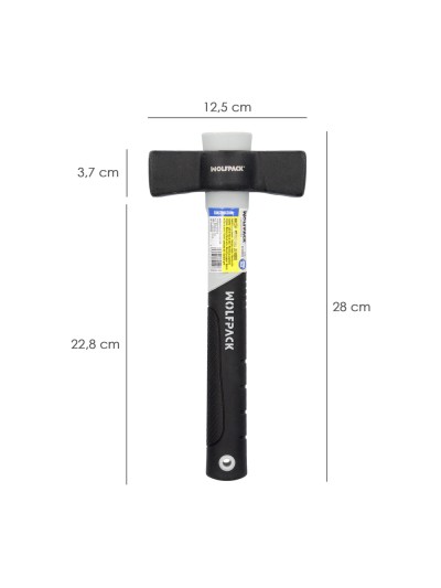 Maceta Mango Fibra Vidrio Mango Fibra Vidrio Con Empuñadura Antideslizante. 1000 Gramos 28 cm.
