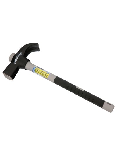 Martillo Uña Mango Fibra Vidrio Mango Fibra Vidrio Con Empuñadura Antideslizante. 600 Gramos 33 cm.