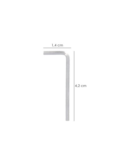 Llave Allen Standar Acero Cromo Vanadio Profesional 1,5 mm. Llave Hexagonal, Llave Allen Taller Mecanica, Llave Allen Bricolaje