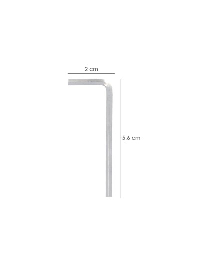 Llave Allen Standar Acero Cromo Vanadio Profesional 2,5 mm. Llave Hexagonal, Llave Allen Taller Mecanica, Llave Allen Bricolaje