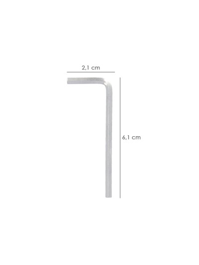 Llave Allen Standar Acero Cromo Vanadio Profesional 3,0 mm. Llave Hexagonal, Llave Allen Taller Mecanica, Llave Allen Bricolaje