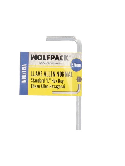 Llave Allen Standar Acero Cromo Vanadio Profesional 3,5 mm. Llave Hexagonal, Llave Allen Taller Mecanica, Llave Allen Bricolaje