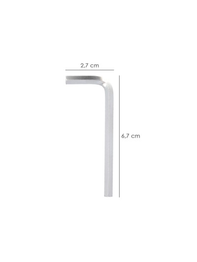 Llave Allen Standar Acero Cromo Vanadio Profesional 4,0 mm. Llave Hexagonal, Llave Allen Taller Mecanica, Llave Allen Bricolaje