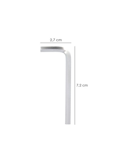 Llave Allen Standar Acero Cromo Vanadio Profesional 4,5 mm. Llave Hexagonal, Llave Allen Taller Mecanica, Llave Allen Bricolaje