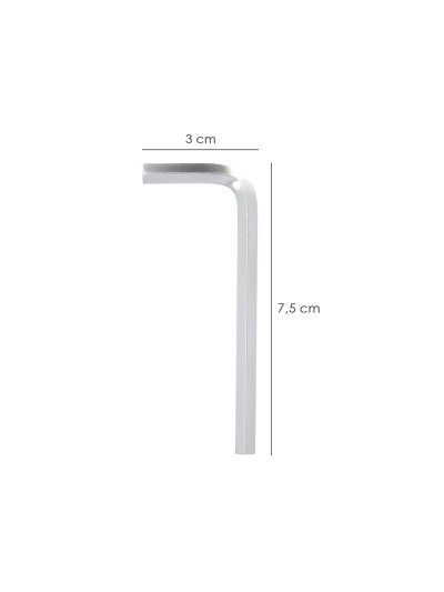 Llave Allen Standar Acero Cromo Vanadio Profesional 5,0 mm. Llave Hexagonal, Llave Allen Taller Mecanica, Llave Allen Bricolaje