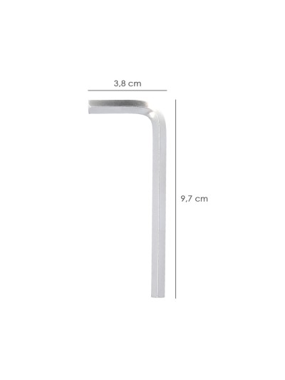 Llave Allen Standar Acero Cromo Vanadio Profesional 7,0 mm. Llave Hexagonal, Llave Allen Taller Mecanica, Llave Allen Bricolaje