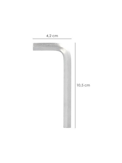 Llave Allen Standar Acero Cromo Vanadio Profesional 8,0 mm. Llave Hexagonal, Llave Allen Taller Mecanica, Llave Allen Bricolaje