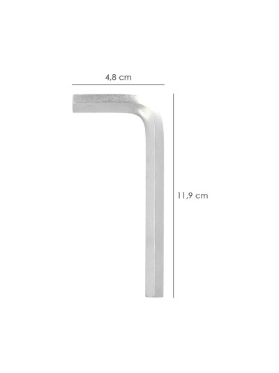 Llave Allen Standar Acero Cromo Vanadio Profesional 10,0 mm. Llave Hexagonal, Llave Allen Taller Mecanica, Llave Allen Bricolaje