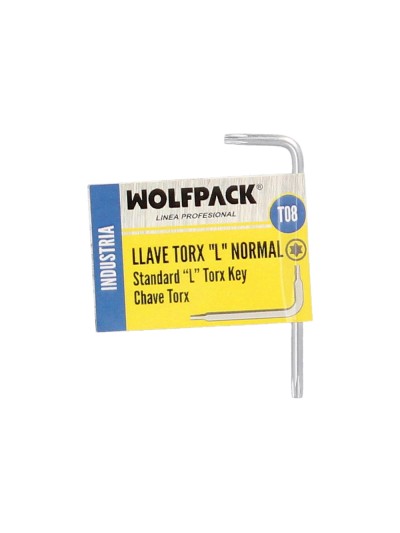 Llave Torx Standar Acero Cromo Vanadio Profesional T08 mm. Llave Estrella, Llave Allen Estrella