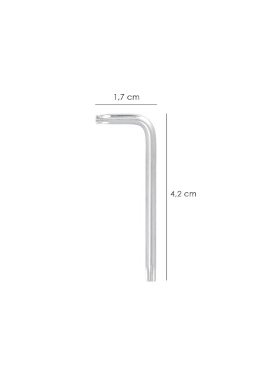 Llave Torx Inviolable Standar Acero Cromo Vanadio Profesional T10 mm. Llave Estrella, Llave Allen Estrella