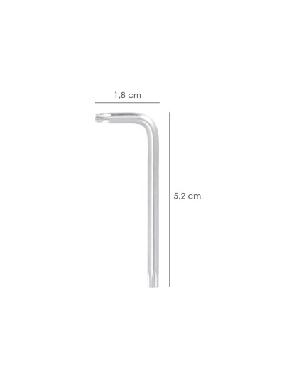 Llave Torx Inviolable Standar Acero Cromo Vanadio Profesional T15 mm. Llave Estrella, Llave Allen Estrella
