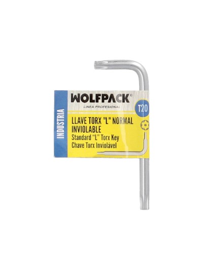 Llave Torx Inviolable Standar Acero Cromo Vanadio Profesional T20 mm. Llave Estrella, Llave Allen Estrella