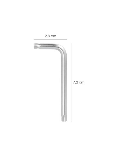 Llave Torx Inviolable Standar Acero Cromo Vanadio Profesional T27 mm. Llave Estrella, Llave Allen Estrella