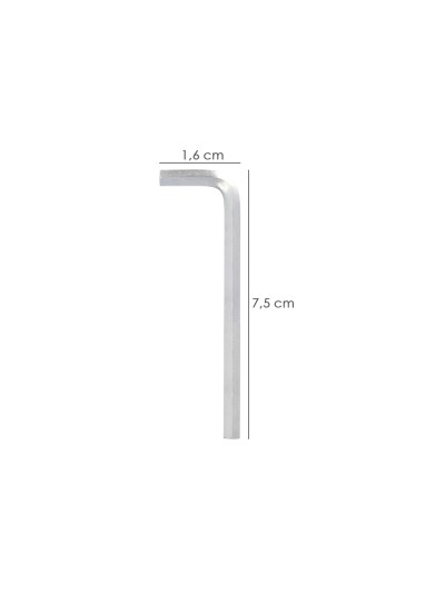 Llave Allen Larga Acero Cromo Vanadio Profesional 1,5 mm. Llave Hexagonal, Llave Allen Taller Mecanica, Llave Allen Bricolaje