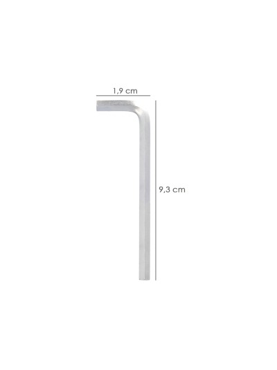 Llave Allen Larga Acero Cromo Vanadio Profesional 3,0 mm. Llave Hexagonal, Llave Allen Taller Mecanica, Llave Allen Bricolaje