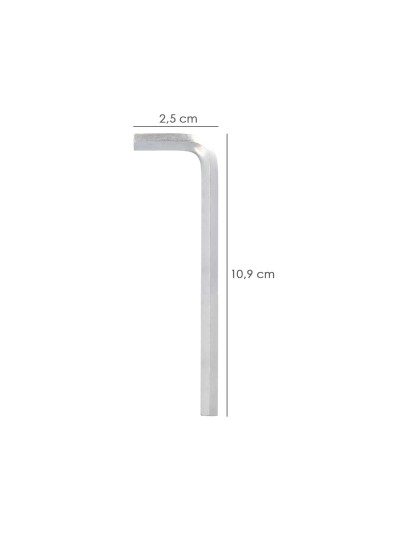 Llave Allen Larga Acero Cromo Vanadio Profesional 4,5 mm. Llave Hexagonal, Llave Allen Taller Mecanica, Llave Allen Bricolaje