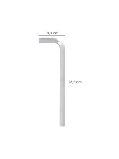 Llave Allen Larga Acero Cromo Vanadio Profesional 6,0 mm. Llave Hexagonal, Llave Allen Taller Mecanica, Llave Allen Bricolaje