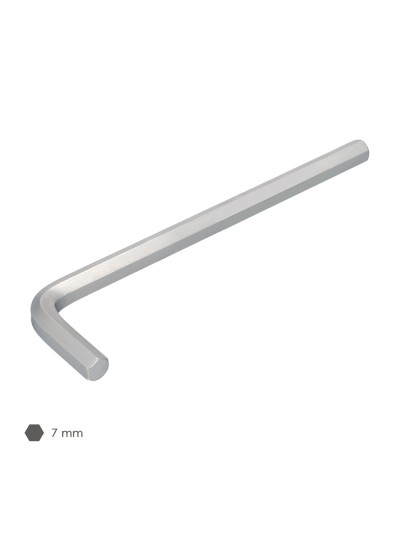 Llave Allen Larga Acero Cromo Vanadio Profesional 7,0 mm. Llave Hexagonal, Llave Allen Taller Mecanica, Llave Allen Bricolaje