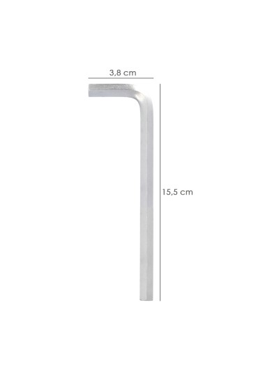 Llave Allen Larga Acero Cromo Vanadio Profesional 8,0 mm. Llave Hexagonal, Llave Allen Taller Mecanica, Llave Allen Bricolaje