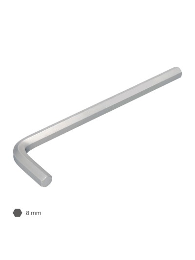 Llave Allen Larga Acero Cromo Vanadio Profesional 8,0 mm. Llave Hexagonal, Llave Allen Taller Mecanica, Llave Allen Bricolaje