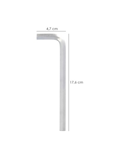 Llave Allen Larga Acero Cromo Vanadio Profesional 10,0 mm. Llave Hexagonal, Llave Allen Taller Mecanica, Llave Allen Bricolaje
