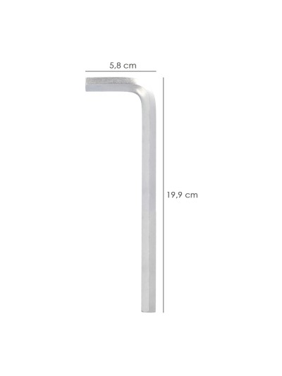 Llave Allen Larga Acero Cromo Vanadio Profesional 12,0 mm. Llave Hexagonal, Llave Allen Taller Mecanica, Llave Allen Bricolaje