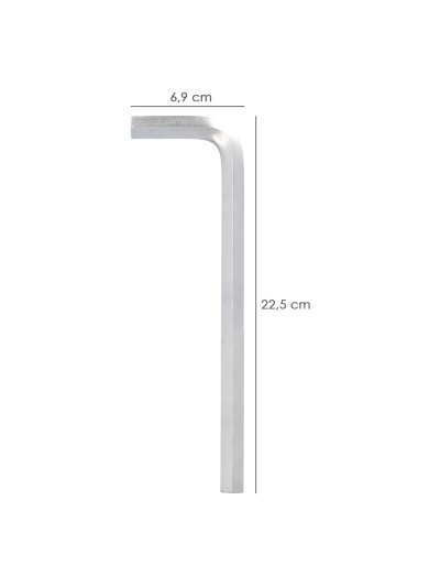 Llave Allen Larga Acero Cromo Vanadio Profesional 14,0 mm. Llave Hexagonal, Llave Allen Taller Mecanica, Llave Allen Bricolaje