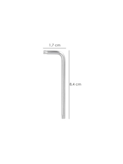 Llave Torx Inviolable Larga Acero Cromo Vanadio Profesional T08 mm. Llave Estrella, Llave Allen Estrella