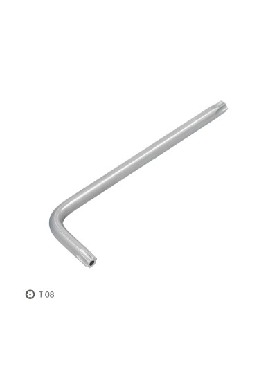 Llave Torx Inviolable Larga Acero Cromo Vanadio Profesional T08 mm. Llave Estrella, Llave Allen Estrella